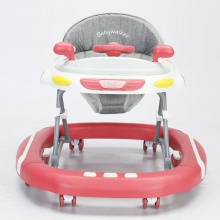 新设计婴儿学步车 现代学步车音乐灯软座 推把学步车