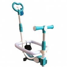 推把儿童滑板车可坐四合一塑料闪发光三四轮踏板车可折叠滑板