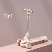 新设计50毫米宽聚氨酯闪光轮4合一儿童玩具儿童踢踏板车