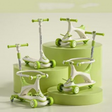 新设计50毫米宽聚氨酯闪光轮4合一儿童玩具儿童踢踏板车