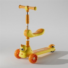 儿童滑板车1-3岁宝宝卡通小孩溜溜车3-6男孩女孩6-12单脚滑滑车