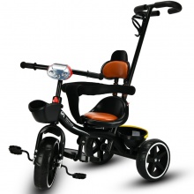 童车三轮自行车音乐灯光婴儿童车三3轮三轮车推把儿童三轮车