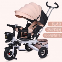 可躺儿童三轮车折叠脚踏车宝宝手推车1-3-5婴幼儿推车小孩童车