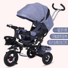 可躺儿童三轮车折叠脚踏车宝宝手推车1-3-5婴幼儿推车小孩童车