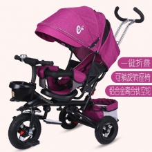 可躺儿童三轮车折叠脚踏车宝宝手推车1-3-5婴幼儿推车小孩童车
