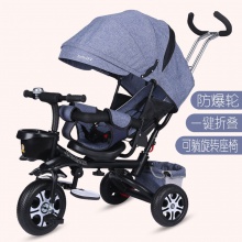 可躺儿童三轮车折叠脚踏车宝宝手推车1-3-5婴幼儿推车小孩童车