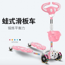 儿童滑板车1一3一6-12岁男孩女童蛙式小孩双脚宝宝剪刀滑滑溜溜车