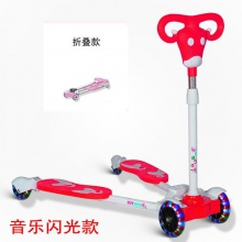 滑板车大童儿童车双脚分开2-9岁闪光四轮剪男女孩宝宝脚踩滑行车
