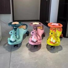 儿童扭扭车带靠背1-3-6岁溜溜车轮带音乐静音轮男女宝宝滑行