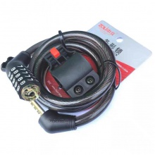 中立密码锁金属合金钢锁头山地车五位 自行车锁 钢丝链条锁