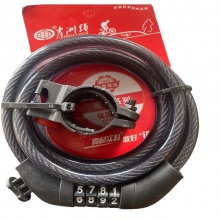 自行车密码锁 防盗锁死飞山地车 链条锁钢缆链子锁 密码锁