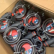 自行车锁钢丝锁圈锁带支架电脑钥匙 山地车装备锡合金锁芯