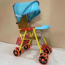 竹藤推车婴儿轻便藤椅折叠可坐躺藤编小竹车儿童手推车