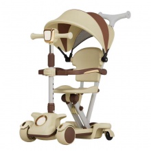 新款儿童滑板车四合一1-3-6-12岁宝宝可坐可推可滑行带遮阳棚防摔