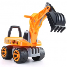 儿童助步车工程老挖机四轮滑行车音乐挖掘机儿童摇摆车地摊扭扭车