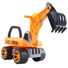 儿童助步车工程老挖机四轮滑行车音乐挖掘机儿童摇摆车地摊扭扭车