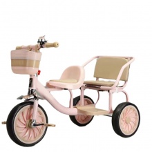 儿童双人三轮车脚踏推车幼儿园1-3岁多种功能手推车童车卡通三