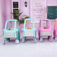 儿童游戏玩具车淘气堡公主车塑料四轮滑行助力学步车幼儿园小房车