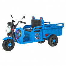 儿童电动三轮车小孩玩具遥控车可坐可骑灯光遥控音乐带斗三轮车