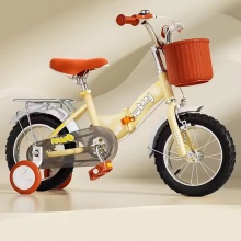 带普通踏板和制动线的折叠儿童4轮12 14 16英寸钢自行车适合2-8岁儿童