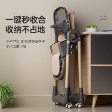 多种功能宝宝餐椅宝宝可坐可躺可折叠吃饭座椅一键折叠双层餐盘餐椅