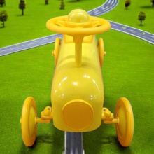 北欧风INS波比四轮学步车金属扭扭车 高颜值房间拍摄摆件