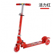 儿童滑板车脚踏车三轮闪光全铁滑滑车scooter可升降可折叠2轮车