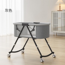 便携式可移动婴儿床可折叠高低调节拼接大床宝宝摇篮床bb床防溢奶