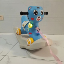 木马儿童摇摇马二合一可拆卸两用滑行车摇椅塑料玩具车带音乐灯光