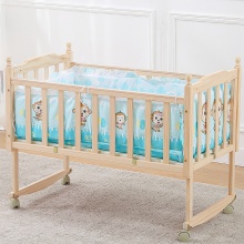 实木婴儿床宝宝床小孩摇篮床婴幼儿床bb床变书桌卧室边床礼品赠送