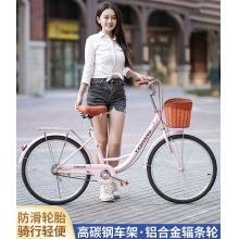 轻便通勤女款淑女复古自行车女士代步单车上班20.22.24寸女大学生