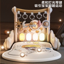 婴儿毯脚踏钢琴多种功能健身架宝宝脚踩音乐玩具四合一学步车手推车