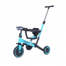 4合1折叠婴儿三轮车儿童自行车带推杆适用于2-4岁和5-7岁3轮婴儿慢跑者