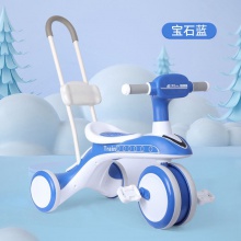 儿童三轮脚踏车骑滑推一体多种功能三轮车音乐灯光滑滑车宝宝手推车