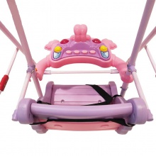 新设计室内户外悬挂式婴儿秋千可折叠易携带卡通婴儿秋千