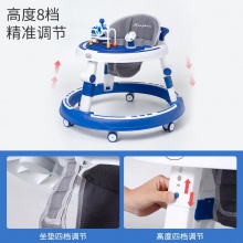 新款婴儿学步车防O型腿防侧翻宝宝学行车可调高低一键折叠学步车