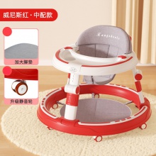 新款婴儿学步车防O型腿防侧翻宝宝学行车可调高低一键折叠学步车