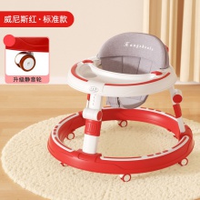 新款婴儿学步车防O型腿防侧翻宝宝学行车可调高低一键折叠学步车