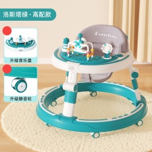 新款婴儿学步车防O型腿防侧翻宝宝学行车可调高低一键折叠学步车