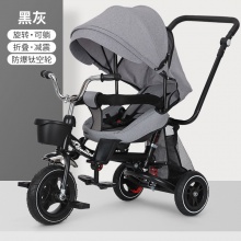 减震单人可躺可旋转可折叠儿童脚踏三轮车可旋转可折叠儿童三轮车