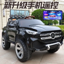 儿童车电动四轮汽车遥控四驱越野大号皮卡双人座玩具可坐大人
