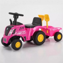 新款宝宝大号仿真拖拉机滑行车带斗 手动工程车送铲子适合1-4岁宝