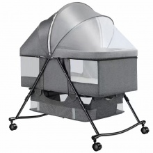 可移动折叠婴儿床新生儿多种功能宝宝床便携式摇篮床护理宝宝床拼接