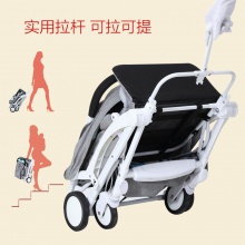 马卡龙新色儿童口袋车可折叠婴儿车可带上飞机童车儿童口袋车可折叠