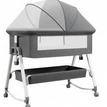 婴儿床可移动便携式摇篮床可折叠可升降多种功能bb床新生儿拼接大床