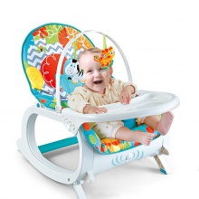 婴儿摇椅+餐台带音乐功能宝宝安抚互动游戏哄娃躺椅震动摇椅