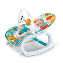婴儿摇椅+餐台带音乐功能宝宝安抚互动游戏哄娃躺椅震动摇椅