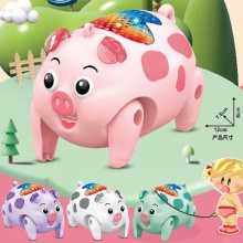 电动牵绳小猪爆款小孩夜市发光玩具地摊儿童玩具男孩女孩