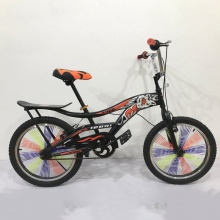 狮王 表演车 铝合金轮 一体轮自行车 加密辐条 有尾和后座和三尾