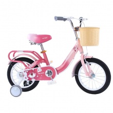 儿童自行车带训练轮/婴儿自行车白色轮胎女童自行车121416英寸